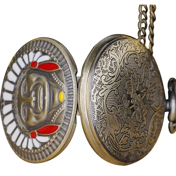 New Native American Indian Chief pocket watch - Picture 3 of 6